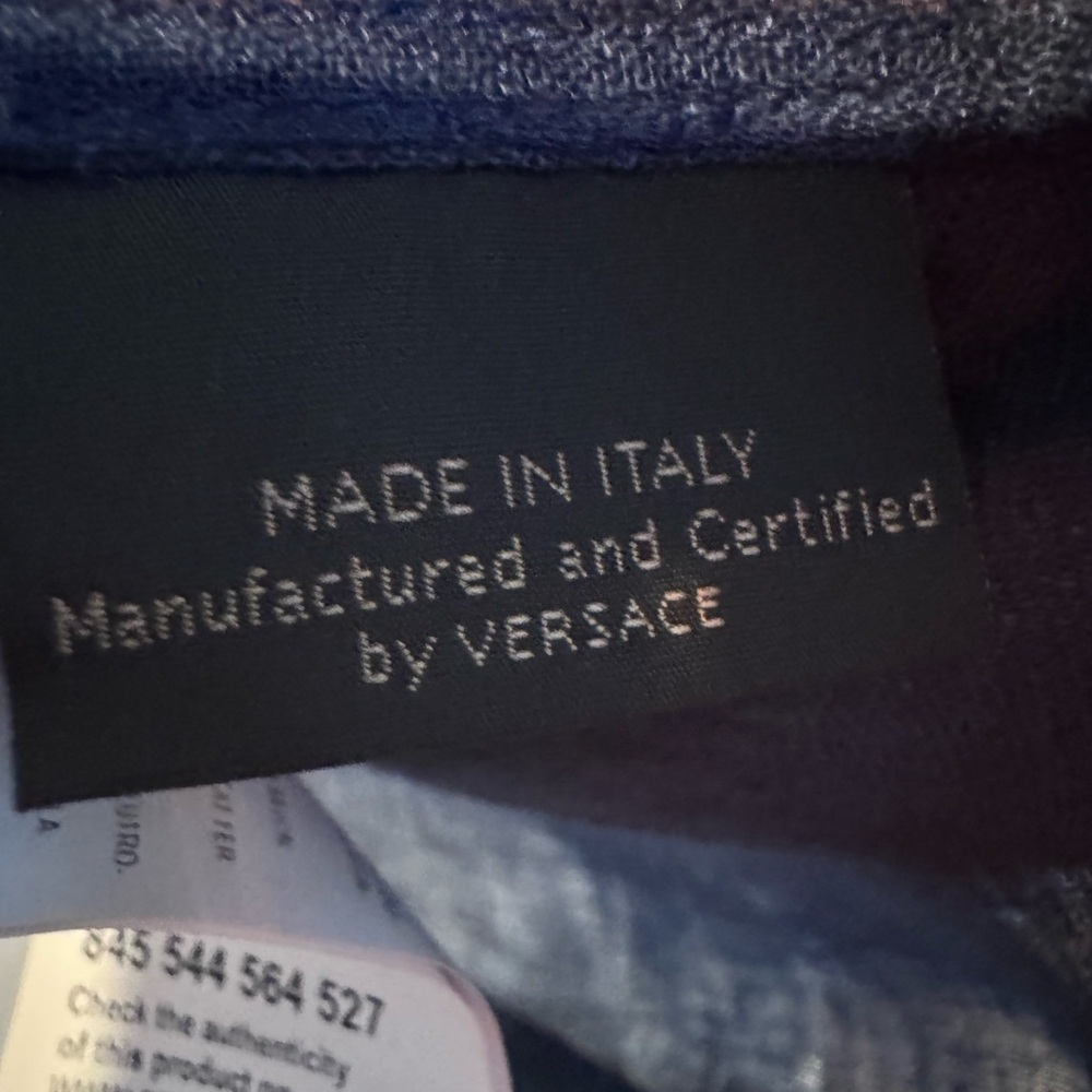 Versace Authentic “CLG” Deep Blue Short Sleeve Top - Picture 5 of 8